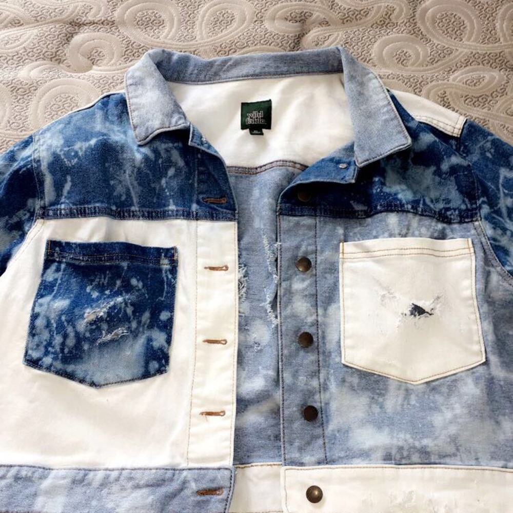 distressed jean jacket